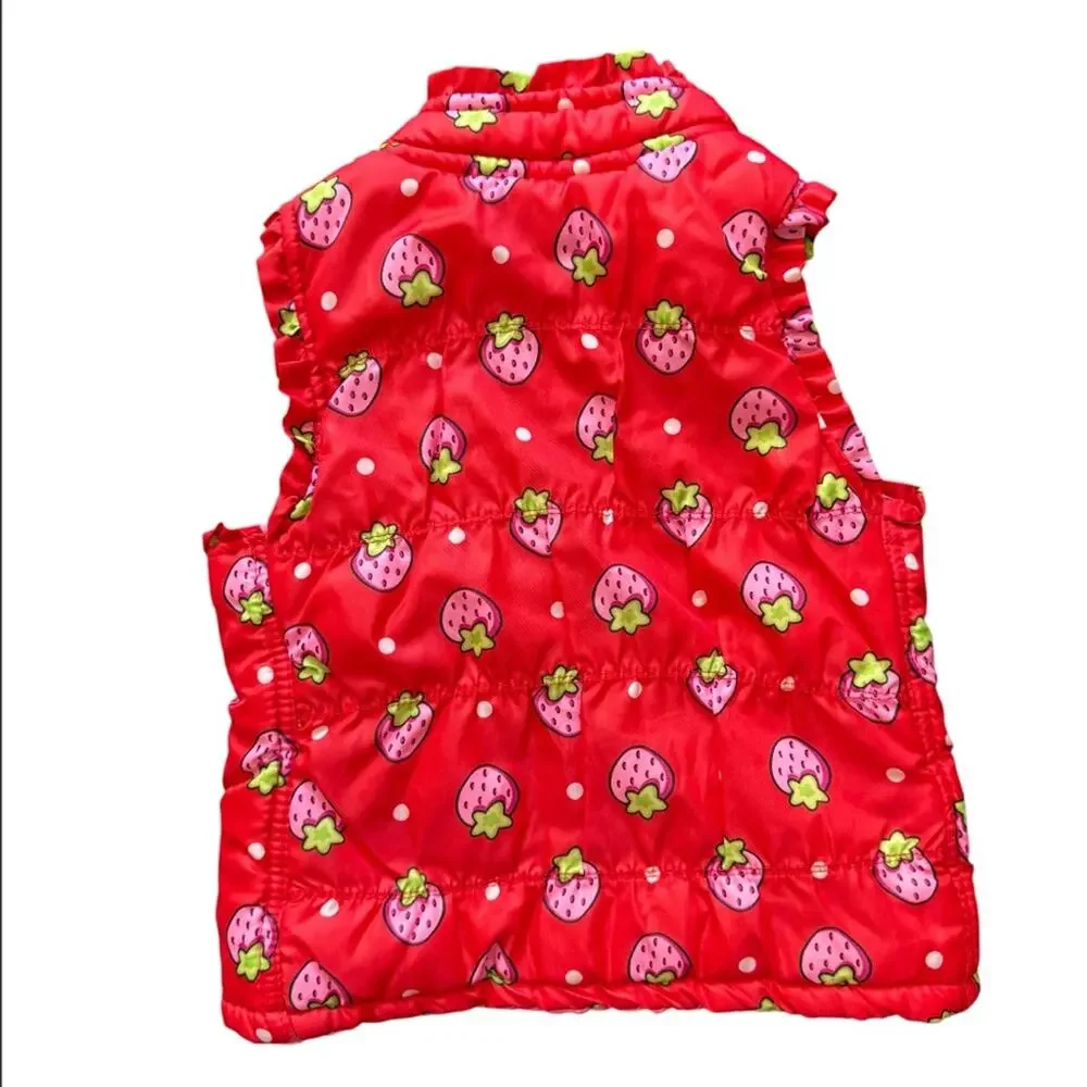 2014 Strawberry Shortcake XOXO Kids Red Strawberry Patterned Vest